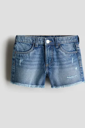 H&M Shorts i denim med frynser