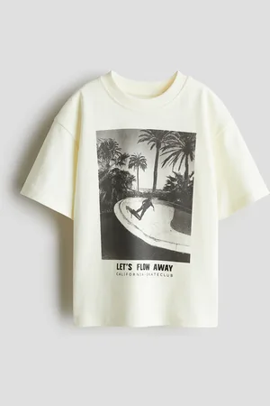 H&M T-shirt med tryk Loose Fit