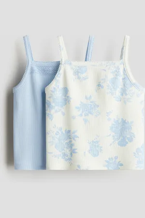 H&M 2-pak stroptop i bomuld