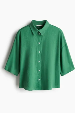 H&M Skjorte i hørblanding