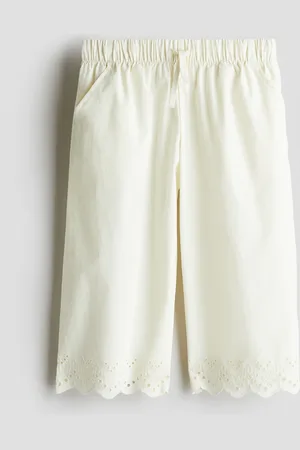 H&M Broderie anglaise cropped trousers