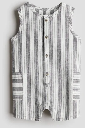H&M Sommerdragt uden ærmer i hør - Grå