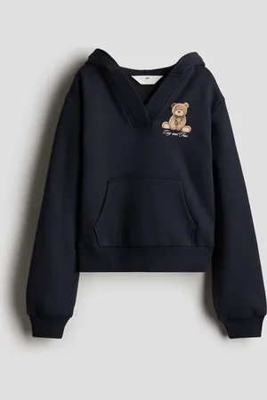 H&M Hoodie med V-hals