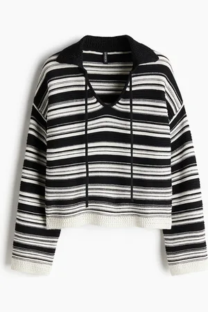 H&M Vrangstrikket trøje med krave