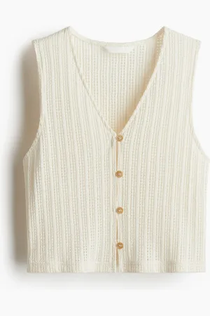 H&M Vest i strukturmønstret jersey