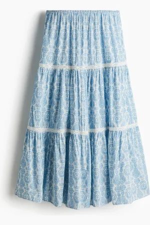 H&M Maxinederdel med blondepartier