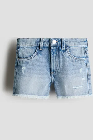 H&M Shorts i denim med frynser