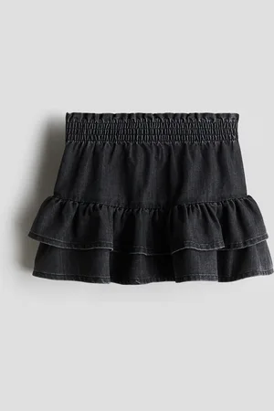 H&M Nederdel i denim i etager