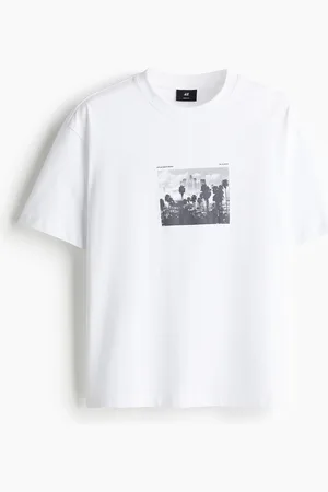 H&M T-shirt med tryk Loose Fit