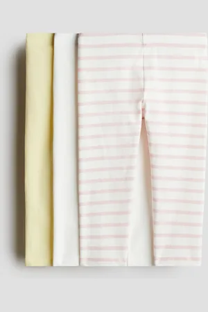 H&M 3-pak leggings i bomuld