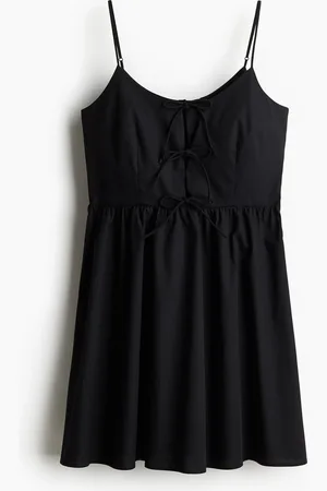 H&M Kjole i poplin med bindedetalje