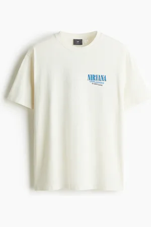 H&M T-shirt med tryk i vintagelook Loose Fit