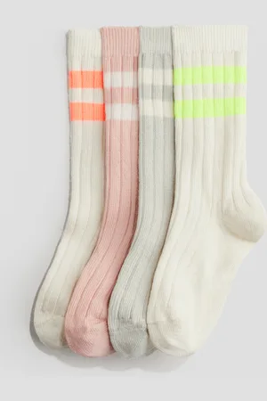 H&M 4-pak ribstrikkede strømper