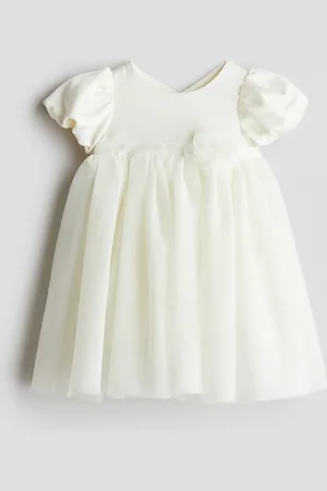 H&M Kjole i satin med underdel i tyl