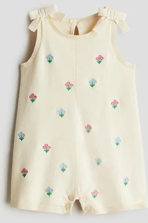 H&M Sommerdragt med broderier - Beige