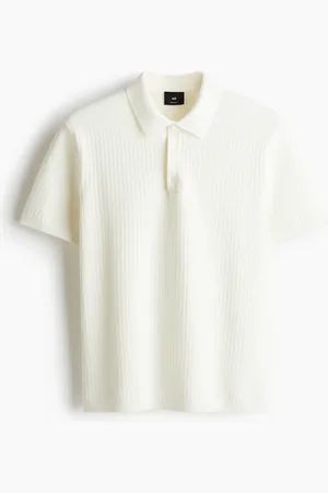 H&M Strukturstrikket poloshirt Regular Fit