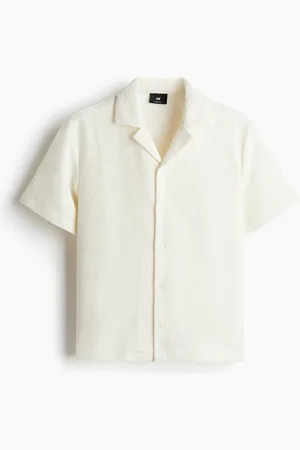 H&M Kortærmet skjorte med struktur Regular Fit