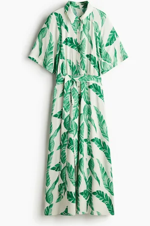 H&M Skjortekjole med bindebælte