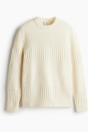 H&M Strukturstrikket trøje Regular Fit