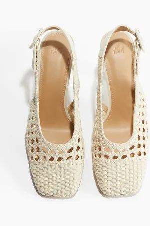 H&M Slingbacks i flettet canvas