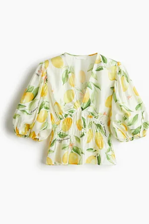 H&M Bluse med V-udskæring