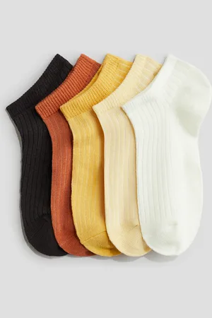H&M 5-pak ribstrikkede ankelstrømper