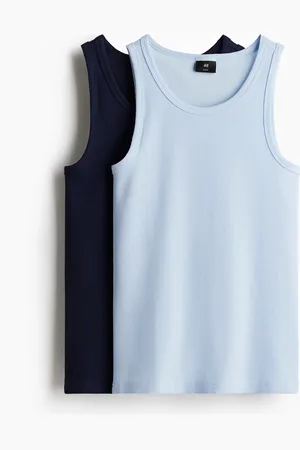 H&M 2-pak ribbet tanktop Slim Fit