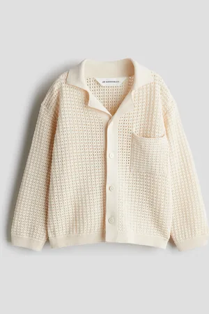 H&M Pointellestrikket cardigan i bomuld