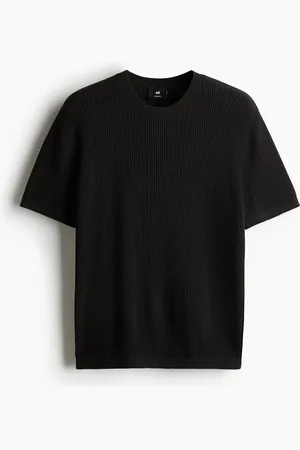 H&M Ribstrikket T-shirt Regular Fit