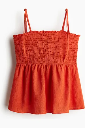 H&M Smocksyet top med smalle stropper