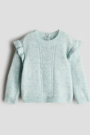 H&M Strikket trøje med flæser