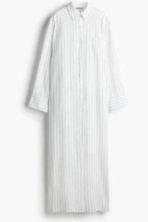 H&M Skjortekjole i hørblanding