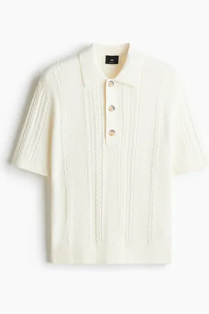 H&M Kabelstrikket poloshirt Regular Fit