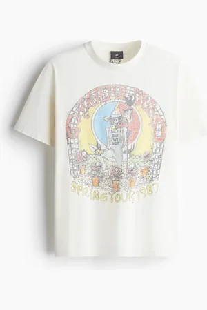H&M T-shirt med tryk i vintagelook Loose Fit