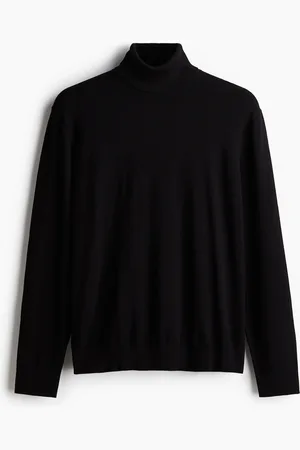 H&M Finstrikket rullekravetrøje Slim Fit
