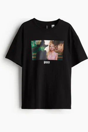 H&M Boxy T-shirt med tryk