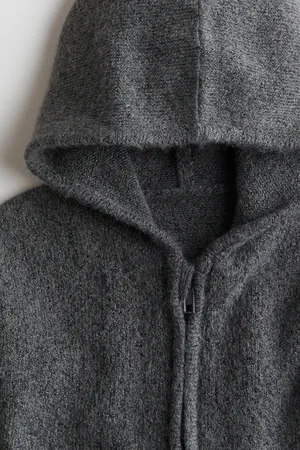 H&M Cardigan med lynlås og hætte