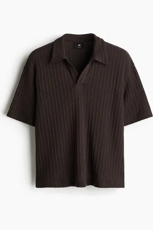 H&M Jacquardstrikket poloshirt Loose Fit