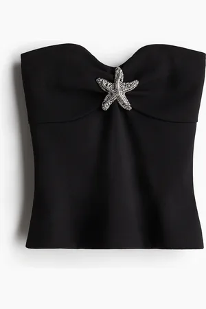 H&M Tubetop med perledetalje