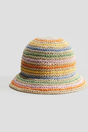 H&M Stråhat med hæklet look
