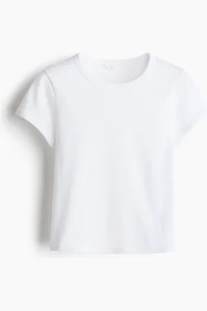 H&M Tætsiddende T-shirt