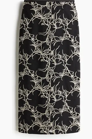H&M Pencilnederdel med broderier