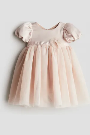H&M Kjole i satin med underdel i tyl