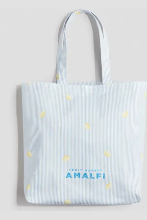 H&M Totebag i canvas med trykt mønster