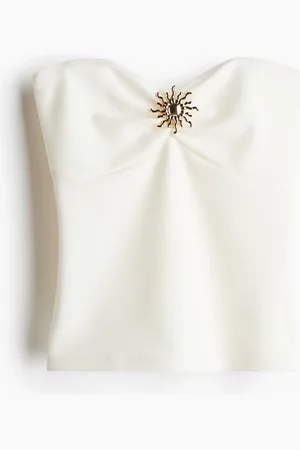 H&M Tubetop med perledetalje