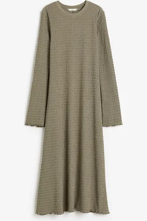 H&M Strukturmønstret kjole i jersey