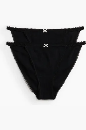 H&M 2-pak tangatrusser i pointellestrik