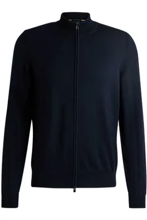 HUGO BOSS Regular fit cardigan i ny uld