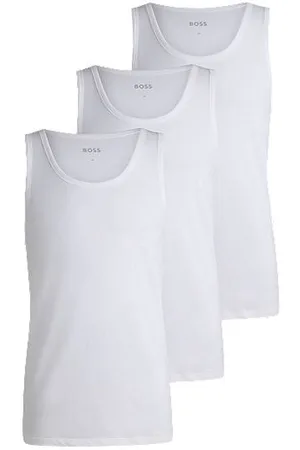 HUGO BOSS Pakke med tre undertrøjeveste i bomuld med broderede logoer