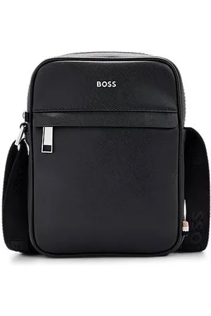 HUGO BOSS Skuldertaske med signaturstribe og logodetalje